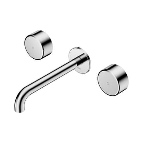 Serenity Wall Basin Set - Nero 160mm Spout With Metal Handle Chrome