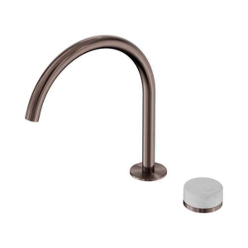 Serenity Progressive Bath/Kitchen Mixer Arc Spout With Carrara Handle Brushed