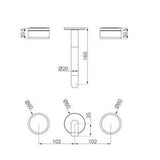 Serenity Wall Basin Set 160mm Spout With Arabescato Corchia Handle Trim Kit Only