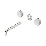 Serenity Wall Basin Set 185mm Spout With Carrara Handle Trim Kit Only Brushed