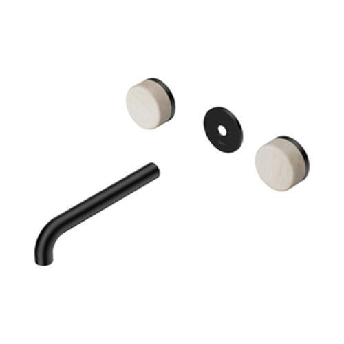 Serenity Wall Basin Set 185mm Spout With Rome Travertine Handle Trim Kit Only