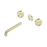 Serenity Wall Basin Set 185mm Spout With Metal Handle Trim Kit Only Brushed Gold