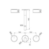 Serenity Wall Basin Set 185mm Spout With Metal Handle Trim Kit Only Brushed Gold
