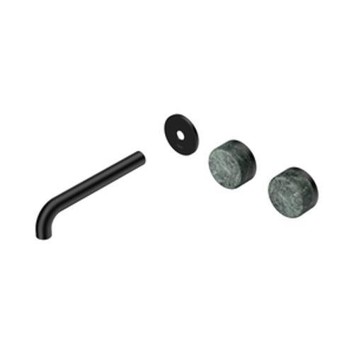 Serenity Wall Basin Set 185mm Offset Spout With Verde Alpi Handle Trim Kit Only