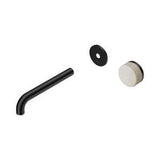 Serenity Progressive Wall Basin Mixer 185mm Spout With Rome Travertine Handle