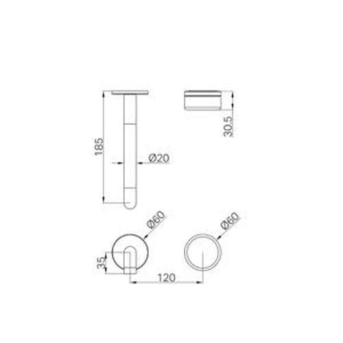 Serenity Progressive Wall Basin Mixer 185mm Spout With Arabescato Corchia Handle