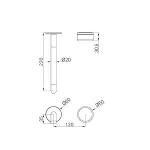 Serenity Progressive Wall Basin Mixer 220mm Spout With Arabescato Corchia Handle