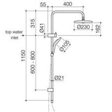 Maku MK2 Satinjet Shower System Gunmetal - Methven