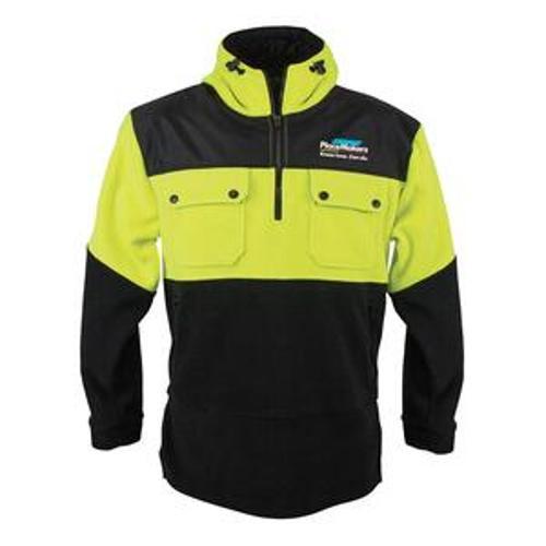 Hi Vis Hooded Bushshirt Shorter Length - PlaceMakers 3XL