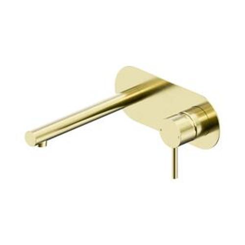 Dolce II Wall Basin/Bath Mixer Brushed Gold - Nero
