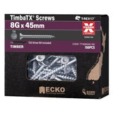 T-REX17 TimbaTX Wood Screw XGuard - Ecko 8g x 45mm 150 Box