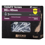 T-REX17 TimbaTX Wood Screw T304 - Ecko 8g x 40mm 150 Box