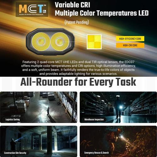 NITECORE EDC07 1500 LUMEN EDC FLASHLIGHT DESERT TAN