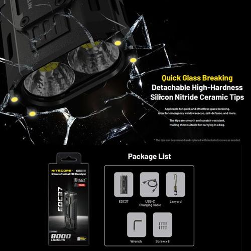 NITECORE EDC37 8000 LUMEN EDC FLASHLIGHT