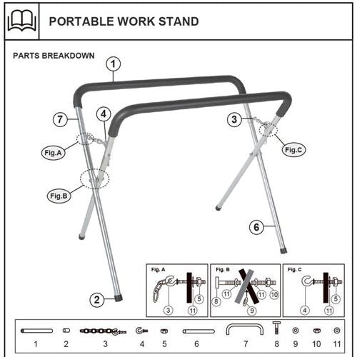 EDS AUTO PORTABLE WORK STAND SPARE FOAM PAD SINGLE