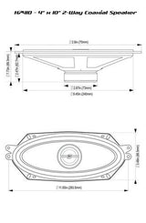CERWIN VEGA 4X10" COAXIAL SPEAKERS 320W PAIR HED 2 WAY