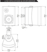 FUSION 4" MARINE BOX SPEAKERS PAIR MS-OS420