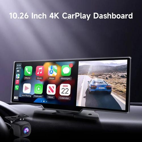 OTTOCAST CARPLAY & ANDROID AUTO WIRELESS SCREEN 10" WITH 2K FRONT CAMERA + REAR