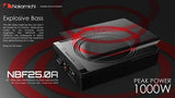 NAKAMICHI 10" UNDERSEAT ACTIVE SUBWOOFER FULL ALUMINUM