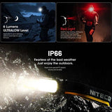 NITECORE USB RECHARGEABLE MULTI COLOR TEMPERATURE LED TRIPLE OUTPUT HEADLAMP