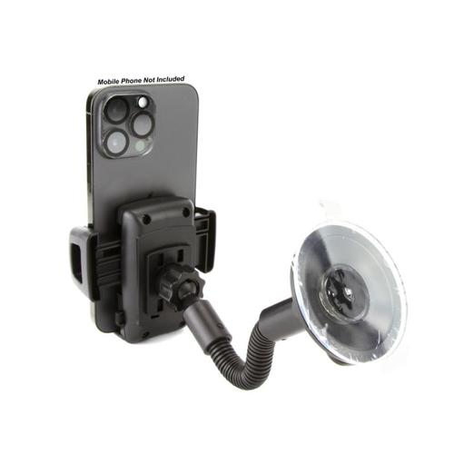 PHONE CRADLE WINDOW MOUNT GOOSE NECK WITH ADJUSTABLE CLAMP (39-80MM)
