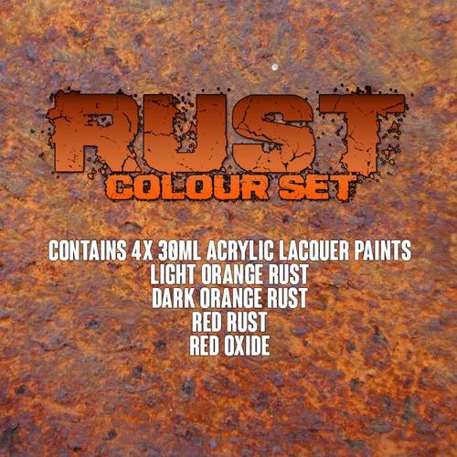 AIRBRUSH PAINT RUST COLOUR SET SMS