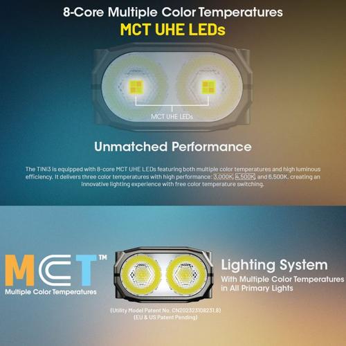 NITECORE 600 LUMEN USB-C RECHARGEABLE KEYCHAIN FLASHLIGHT GREY