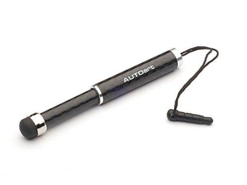 Sleek diecast car-inspired stylus with carbon fiber for precise touchscreen interaction and a stylish accessory.