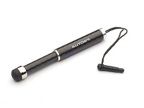 Sleek diecast car-inspired stylus with carbon fiber for precise touchscreen interaction and a stylish accessory.