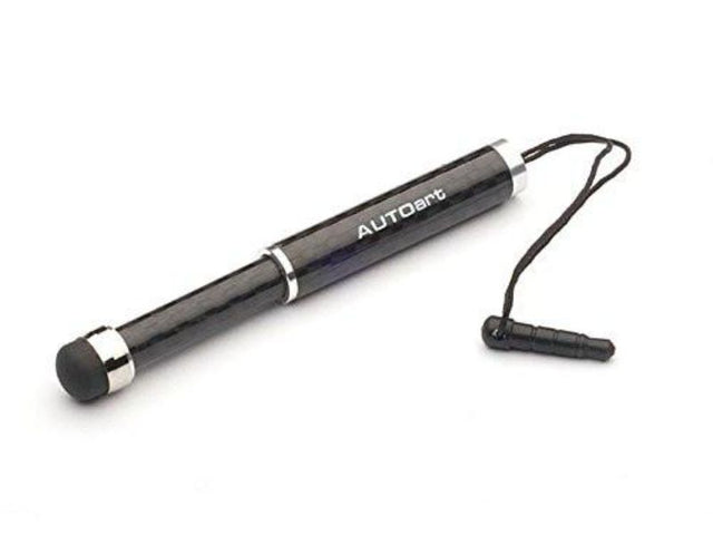 Sleek diecast car-inspired stylus with carbon fiber for precise touchscreen interaction and a stylish accessory.
