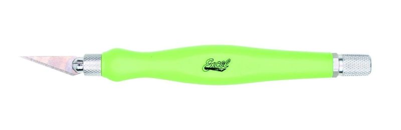 K-27 Rubber Grip Knife #1 in green, featuring an ergonomic handle and number 11 blade for precision crafting and cutting.