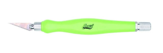 K-27 Rubber Grip Knife #1 in green, featuring an ergonomic handle and number 11 blade for precision crafting and cutting.