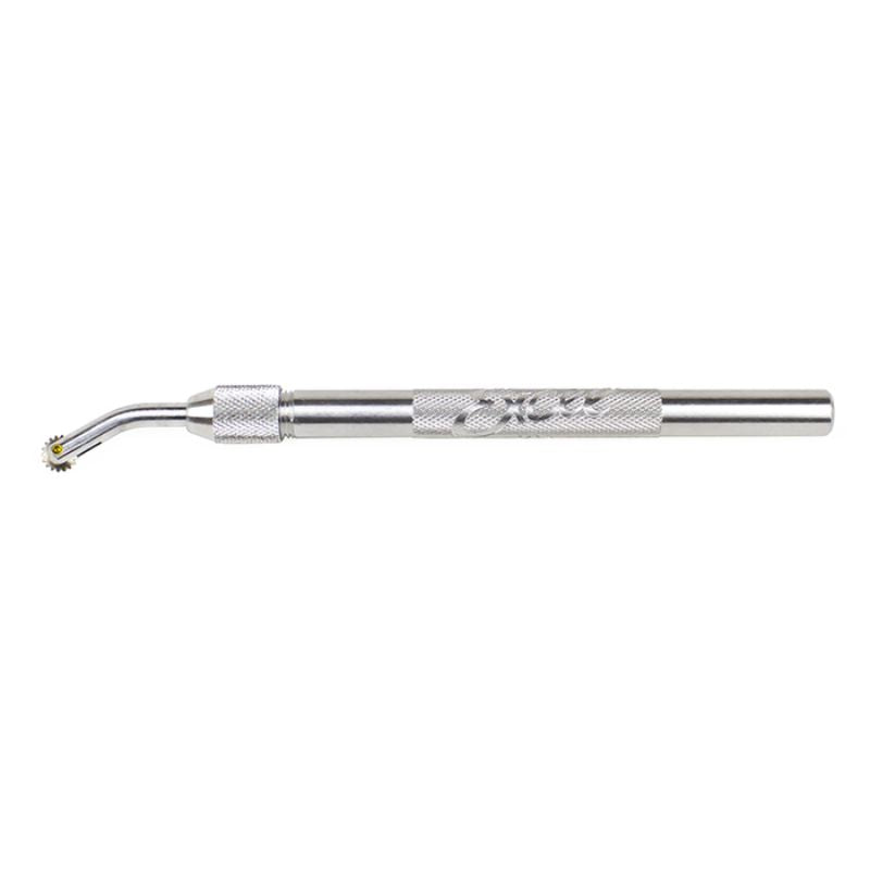 Alum Handle 6.5mm Pounce Wheel for precise tracing and crafting on fabric, leather, and paper.