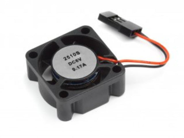 25mm radio control fan for EMH-3S ESC, 6V operation, ensures cooling and longevity of electronic components.