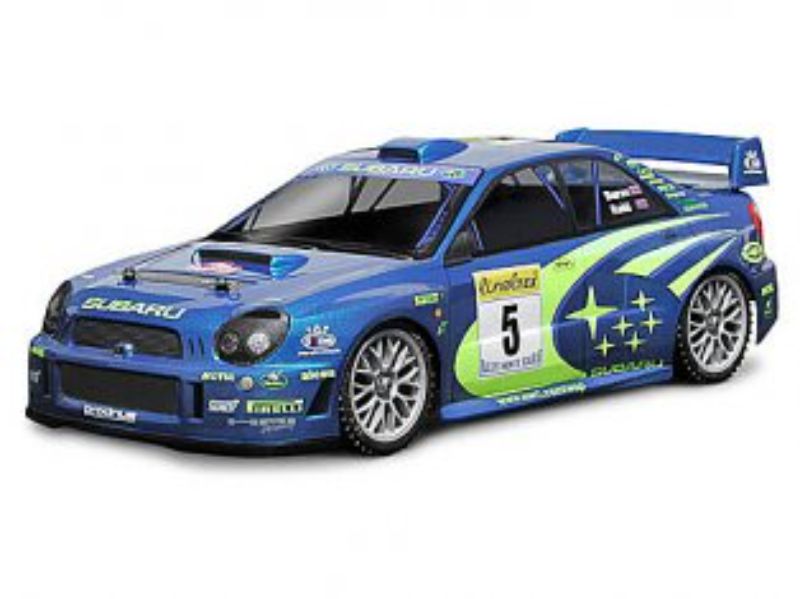 Body 200mm of the '01 Impreza WRC, showcasing its sleek design for RC racing enthusiasts and collectors.