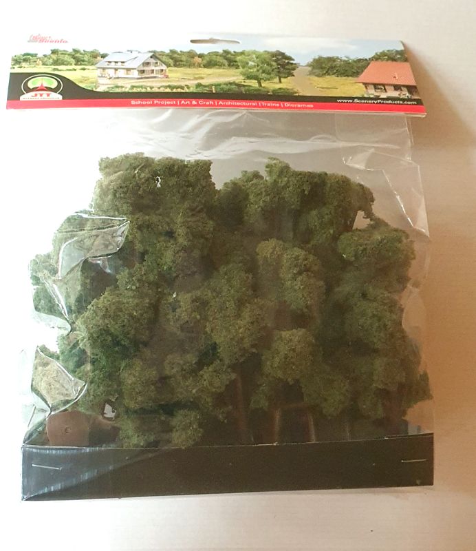 Set of 40 detailed Deciduous Sycamore trees (38-63mm) for realistic model landscapes and dioramas.