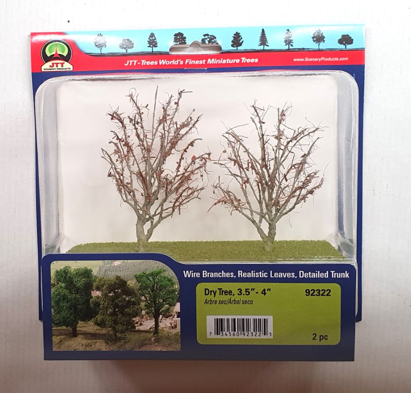 Detailed dry foliage model trees, 89-101mm, perfect for enhancing miniature landscapes and dioramas.