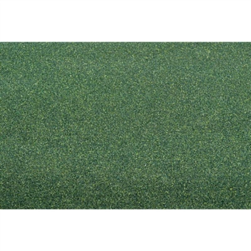 JJT Model Scenery Grass Mat 635x483mm in Dark Green, ideal for model landscapes and dioramas with realistic texture.