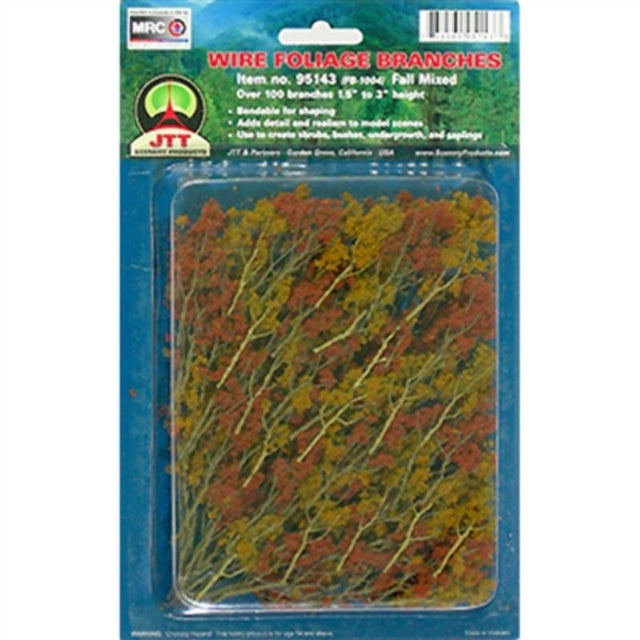 Realistic autumn branches in shades of orange, red, and brown, perfect for enhancing model scenery with vibrant fall foliage.