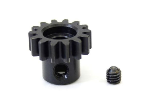 14T pinion gear for RC cars, 1.0M size, 5mm shaft, enhances performance and durability in racing and off-road use.