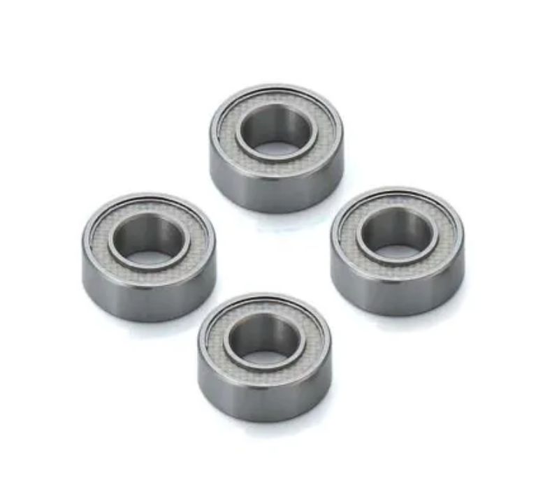 Kyosho 10X5 Teflon-coated ball bearings (4) for enhanced RC performance and durability, reducing friction and wear.