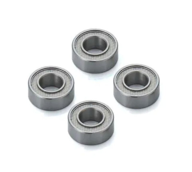Kyosho 10X5 Teflon-coated ball bearings (4) for enhanced RC performance and durability, reducing friction and wear.