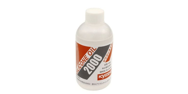 40cc bottle of Kyosho silicone oil #20000, ideal for improving performance in RC models.