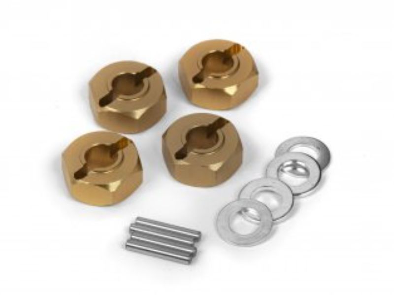 Alloy Wheel Hub Hex 12mm set of 4, designed to enhance performance of RC cars with durable construction and secure fit.