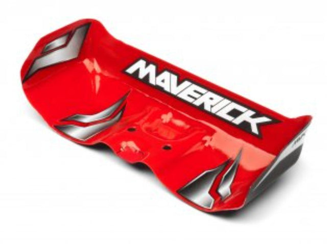 High-performance red RC car with powerful motor, four-wheel drive, and robust design for thrilling outdoor racing.