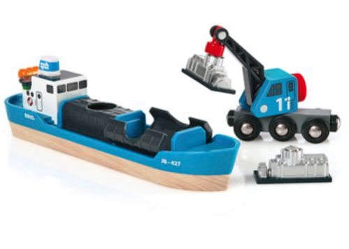 BRIO Vehicle - Container & Crane Wagon 4 pieces