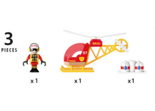 BRIO Vehicle - Firefighter Helicopter 3 pieces