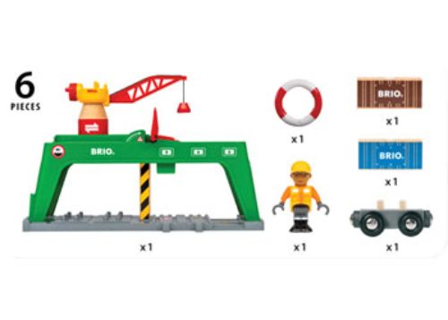 BRIO Crane - Container Crane 6 pieces