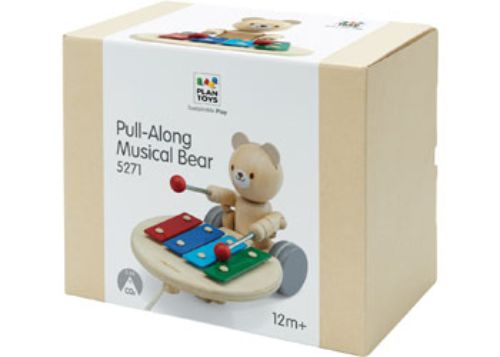 PlanToys - Pull-Along Musical Bear