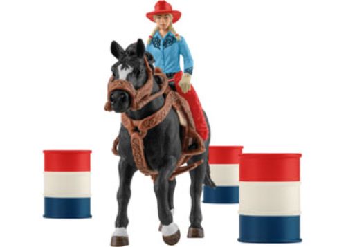 Schleich - Cowgirl Barrel Racing Fun